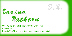 dorina mathern business card